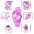 SKMEI 1760 Relojes de cuarzo con estilo sr626sw Correa de silicona transparente para relojes para niñas